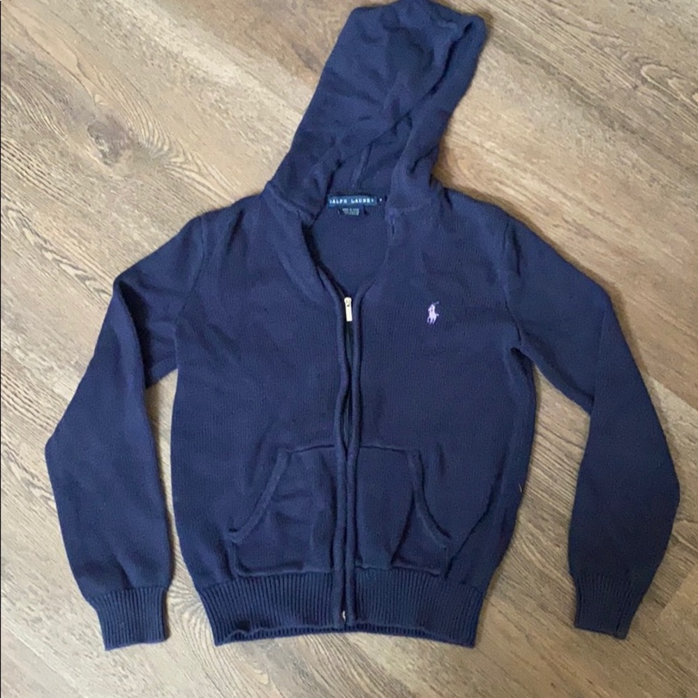 Ralph Lauren Navy Blue sweater jacket size M